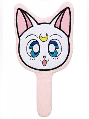Cute Sailor Moon Luna Cat Handheld Mirror - Pink & White